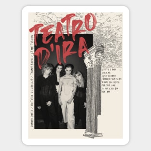 Måneskin - teatro d'ira - grunge vintage inspired (Front and back) Sticker